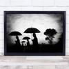 Darkened Days To Come Umbrellas Silhouette people Wall Art Print Darkened Days To Come Umbrellas Silhouette people Wall Art Print