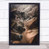 Iceland Landscape Mountains Mountain Drone Aerial Wall Art Print