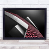 Landscape Grey Red Building Abstract Architecture Wall Art Print