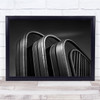 Toyota Building Abstract Architecture Black white Wall Art Print