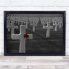 War Death Peace Fighters Soldiers Cross graveyard Wall Art Print