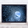 Abstract Ice Frost Cold Hole Tunnel Cave Iceland Wall Art Print