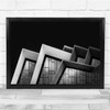 Architecture Abstract Corner Angle Geometry grey Wall Art Print