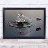 Drop High Speed Splash bullet Pearl Sphere Water Wall Art Print