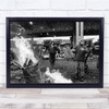 Former Fulton Fish Market black & white fire bin Wall Art Print
