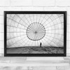 Hot Air Balloon Black & White pattern silhouette Wall Art Print