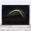 Landscape Curve bridge Black & White Beach moody Wall Art Print