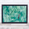 Macro Green Turquoise Bokeh Dew Fresh Air insect Wall Art Print