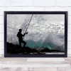 Magoito Portugal Fishing With Style Waves Figure Wall Art Print