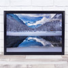 Mountain Landscape Lake Snow Background Outdoors Wall Art Print