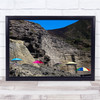 Mountain Umbrella Parasol Landscape Rocks Colors Wall Art Print