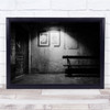 Museum Resistance Lyon History Dark France Bench Wall Art Print