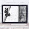 Never Tear Us Apart Couple close embrace luggage Wall Art Print