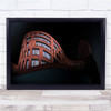 Panoramic Dark Architecture Building red shadows Wall Art Print