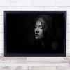 Portrait Headshot Mood Black & White Female Noir Wall Art Print