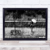 Snow Rain Winter Cold Weather Woman Street Snowy Wall Art Print