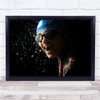 Swimmer Cheering happy expression sport close up Wall Art Print