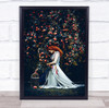 The Taste Of Freedom apple tree red haired woman Wall Art Print