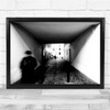 Tunnel Street Cityscape Urban Walking Pedestrian Wall Art Print