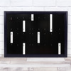 Abstract Lockers Keychain Black & White stripes Wall Art Print