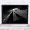 Architecture Building Black White Lines Windows Wall Art Print