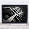 Architecture City Black & White Geometry Shapes Wall Art Print