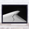 Black And White Person Tracks Sand Shadow Light Wall Art Print