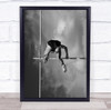 Force Of Desire athlete pole vault action cloud Wall Art Print