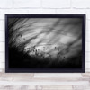 Grass Landscape Black & White Blur Dark Low-Key Wall Art Print