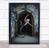I Put A Spell On You woman pose stretch archway Wall Art Print