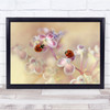 Ladybirds Hydrangea Macro Pastel Summer Flowers Wall Art Print