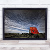 Landscape Building House Red Isolation Solitude Wall Art Print