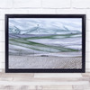 Landscape Snow Winter White Green meadows field Wall Art Print