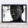 Son Of A King Benin scratched boy face close up Wall Art Print