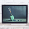 Still Life Vase Wheat Berry Berries Green Light Wall Art Print