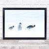 Wide life Birds Antarctica Family Penguins Snow Wall Art Print