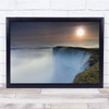 Landscape sunrise white cliffs mountain nature Wall Art Print