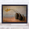 blurry flower brown pot yellow flower abstract Wall Art Print