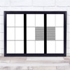 Graphic Simple Lines Grid Vent black and white Wall Art Print