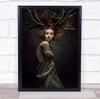 In Dreams creepy pose thorn head wear branches Wall Art Print