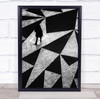 Nowhere abstract triangle floor person walking Wall Art Print