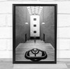 Symmetry architecture abstract black and white Wall Art Print