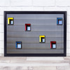 Abstract architecture primary colours windows Wall Art Print