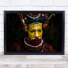 African tribesman Yellow face paint Head wear Wall Art Print