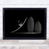 Arch And Ellipse abstract curved ball stripes Wall Art Print