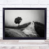 Creative Countryside Road Walking Tree Lonely Wall Art Print