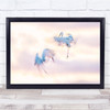 double exposure soft blur nature birds flight Wall Art Print