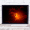 Fire Colourful Red Action Sky Cloud Parachute Wall Art Print