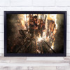 Fire Tradition Festival Burning Flames action Wall Art Print