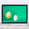 Green Egg Fried Mirror Future Humour Creative Wall Art Print